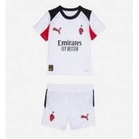 Maglie da calcio AC Milan Pervis Estupinan #2 Seconda Maglia Bambino 2025-26 Manica Corta (+ Pantaloni corti)